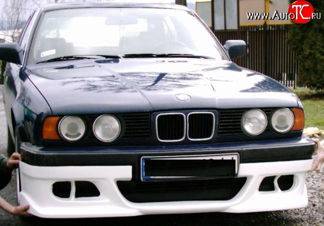 4 049 р. Накладка переднего бампера Street BMW 5 серия E34 седан дорестайлинг (1988-1994) (стеклопластик жёсткий, Неокрашенная)  с доставкой в г. Новочеркасск