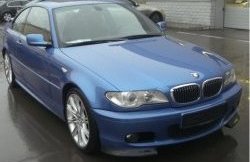 839 р. Накладки Sport-Style на передний бампер автомобиля  BMW 3 серия  E46 (1998-2001) седан дорестайлинг (Неокрашенная)  с доставкой в г. Новочеркасск. Увеличить фотографию 1