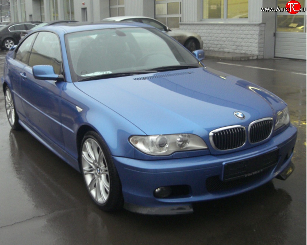 839 р. Накладки Sport-Style на передний бампер автомобиля  BMW 3 серия  E46 (1998-2001) седан дорестайлинг (Неокрашенная)  с доставкой в г. Новочеркасск