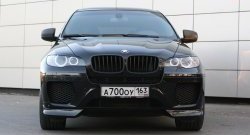 4 749 р. Накладки Global-Tuning на передний бампер автомобиля BMW X6 E71 дорестайлинг (2008-2012) (Неокрашенная)  с доставкой в г. Новочеркасск. Увеличить фотографию 3