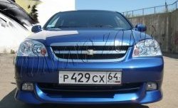 2 399 р. Накладка переднего бампера Tuning Zone Chevrolet Lacetti седан (2002-2013) (Неокрашенная)  с доставкой в г. Новочеркасск. Увеличить фотографию 3