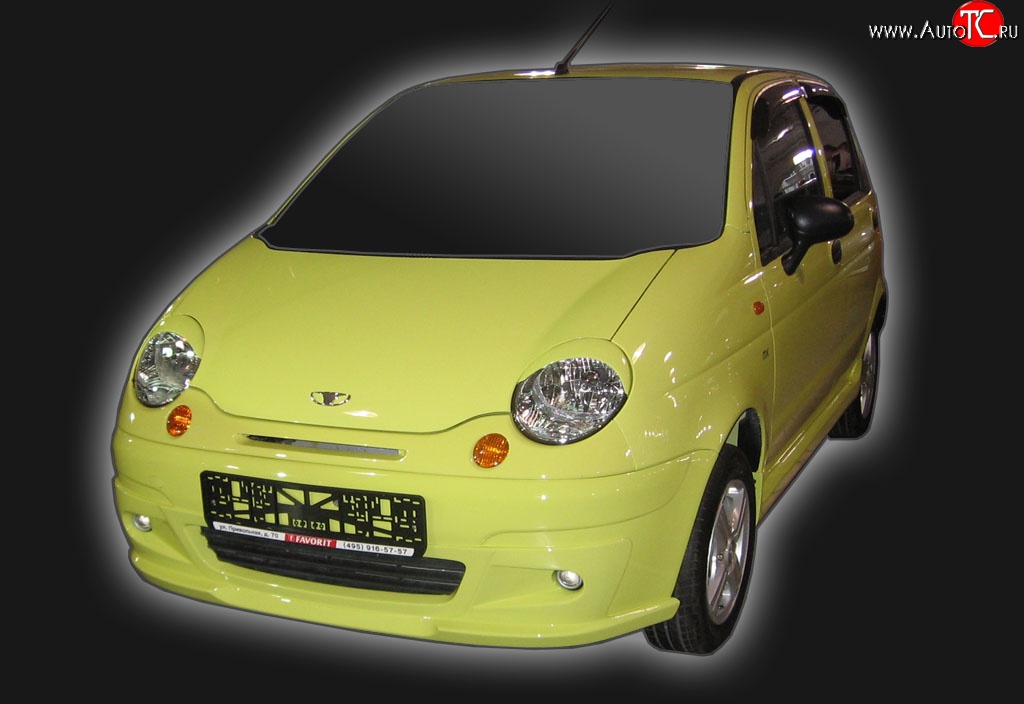 4 349 р. Накладка переднего бампера GT Dynamics Daewoo Matiz M100 дорестайлинг (1998-2000) (Неокрашенная)  с доставкой в г. Новочеркасск