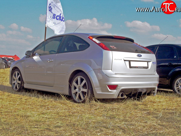 7 799 р. Юбка-диффузор заднего бампера Sport  Ford Focus  2 (2004-2008) хэтчбэк 3 дв. дорестайлинг, хэтчбэк 5 дв. дорестайлинг (Неокрашенная)  с доставкой в г. Новочеркасск