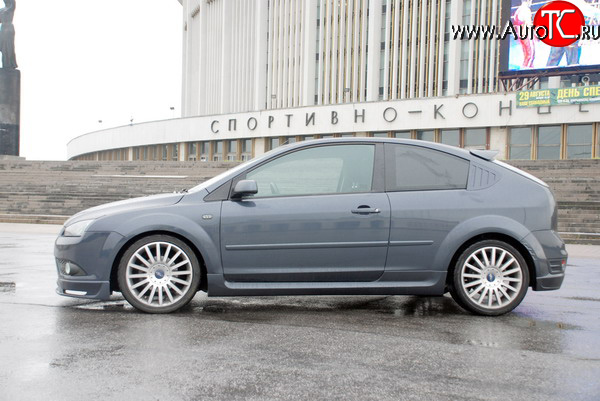 5 899 р. Пороги накладки Sport Ford Focus 2 хэтчбэк 3 дв. рестайлинг (2007-2011) (Неокрашенные)  с доставкой в г. Новочеркасск