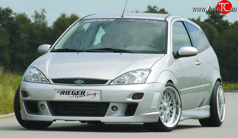 8 899 р. Передний бампер Rieger Ford Focus 1 седан рестайлинг (2001-2005)  с доставкой в г. Новочеркасск