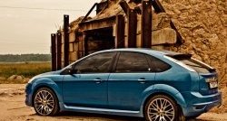 6 999 р. Пороги накладки ST Ford Focus 2 седан рестайлинг (2007-2011) (Неокрашенные)  с доставкой в г. Новочеркасск. Увеличить фотографию 1