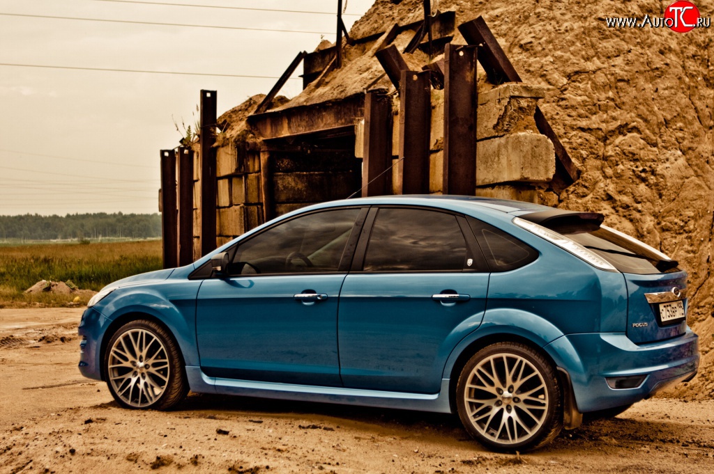 6 999 р. Пороги накладки ST Ford Focus 2 седан рестайлинг (2007-2011) (Неокрашенные)  с доставкой в г. Новочеркасск