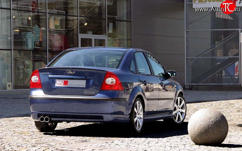 5 699 р. Накладка бампера MS Ford Focus 2  седан дорестайлинг (2004-2008) (Неокрашенная)  с доставкой в г. Новочеркасск