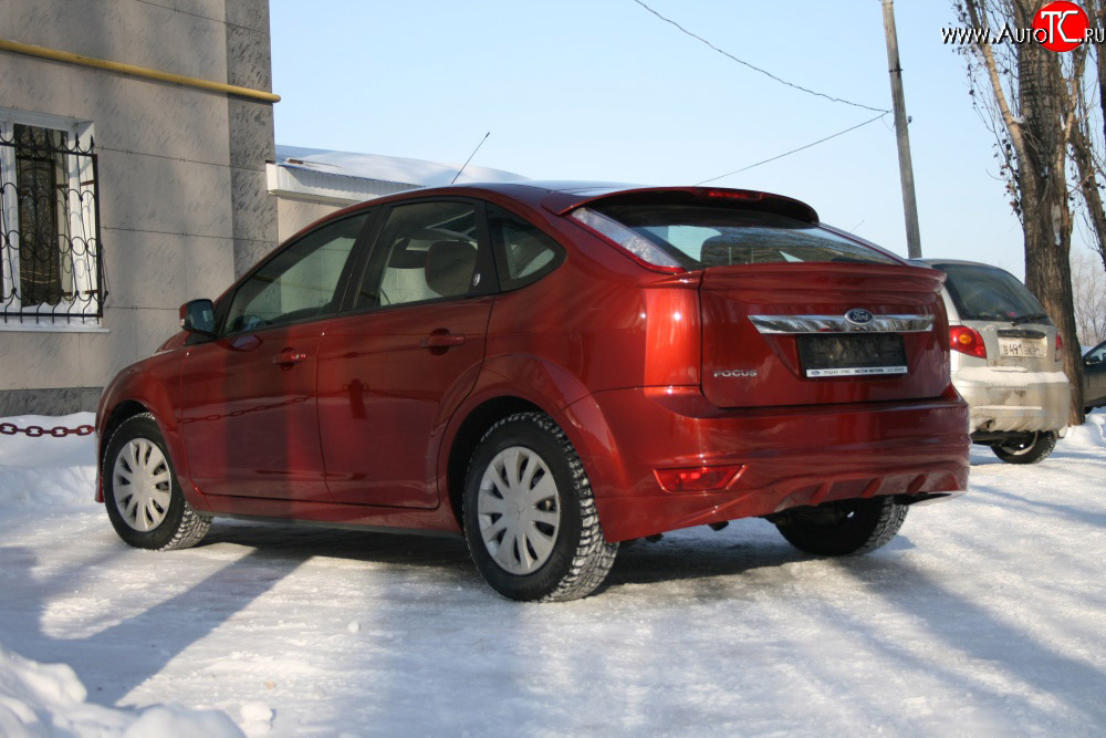 1 699 р. Накладка заднего бампера AutoTC Ford Focus 2 хэтчбэк 3 дв. рестайлинг (2007-2011) (Неокрашенная)  с доставкой в г. Новочеркасск