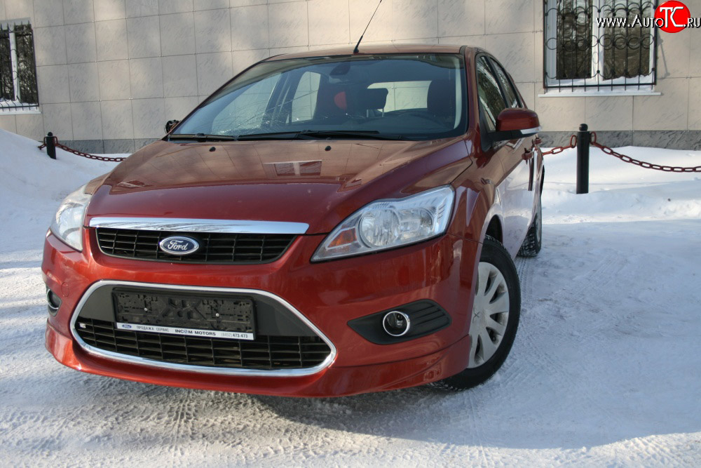 3 779 р. Накладка переднего бампера AutoTC Ford Focus 2 универсал рестайлинг (2007-2011) (Неокрашенная)  с доставкой в г. Новочеркасск