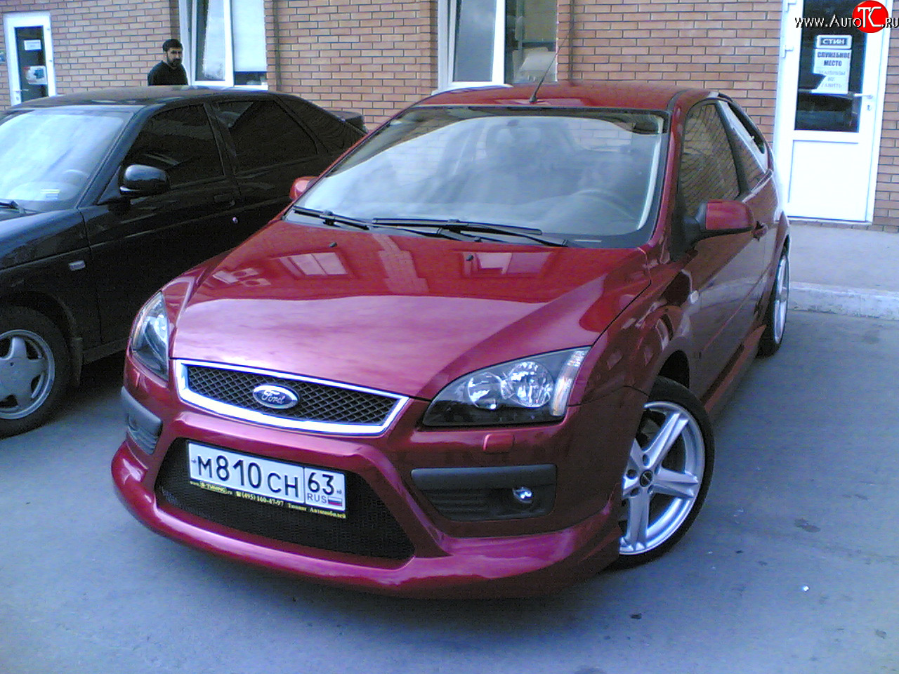 8 499 р. Накладка на передний бампер Снайпер  Ford Focus  2 (2004-2008)  седан дорестайлинг, универсал дорестайлинг, хэтчбэк 3 дв. дорестайлинг, хэтчбэк 5 дв. дорестайлинг (Неокрашенная)  с доставкой в г. Новочеркасск