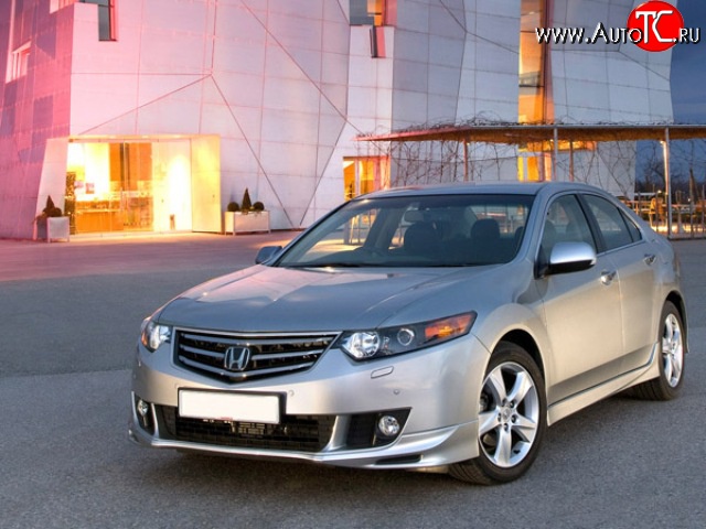 6 199 р. Накладка переднего бампера Type-S Honda Accord CU седан дорестайлинг (2008-2011) (Неокрашенная)  с доставкой в г. Новочеркасск