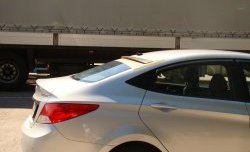 3 299 р. Козырёк на заднее лобовое стекло Sport  Hyundai Solaris  RBr (2010-2017) седан дорестайлинг, седан рестайлинг (Неокрашенный)  с доставкой в г. Новочеркасск. Увеличить фотографию 2