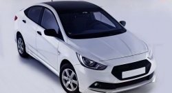 1 099 р. Реснички Sport Hyundai Solaris RBr седан дорестайлинг (2010-2014) (Неокрашенные)  с доставкой в г. Новочеркасск. Увеличить фотографию 2