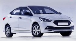 1 099 р. Реснички Sport Hyundai Solaris RBr седан дорестайлинг (2010-2014) (Неокрашенные)  с доставкой в г. Новочеркасск. Увеличить фотографию 4