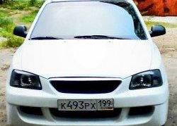 4 699 р. Передний бампер ATH-classic Hyundai Accent седан ТагАЗ (2001-2012) (Неокрашенный)  с доставкой в г. Новочеркасск. Увеличить фотографию 5