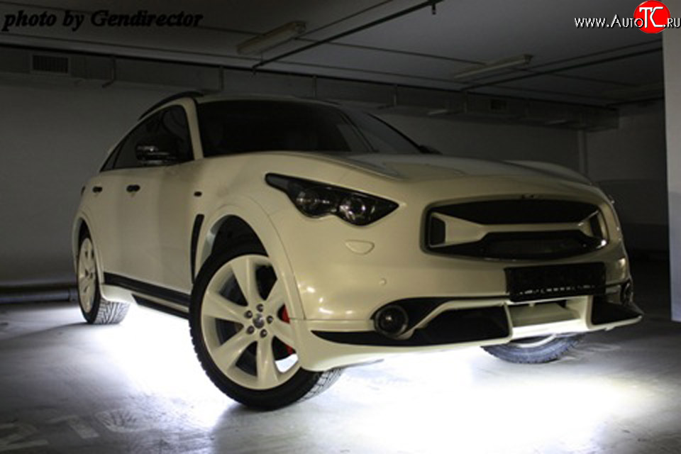 5 799 р. Радиаторная решётка Diablo INFINITI FX50 S51 дорестайлинг (2008-2011) (Неокрашенная)  с доставкой в г. Новочеркасск