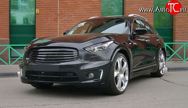 1 599 р. Реснички Galart INFINITI FX50 S51 дорестайлинг (2008-2011) (Неокрашенные)  с доставкой в г. Новочеркасск