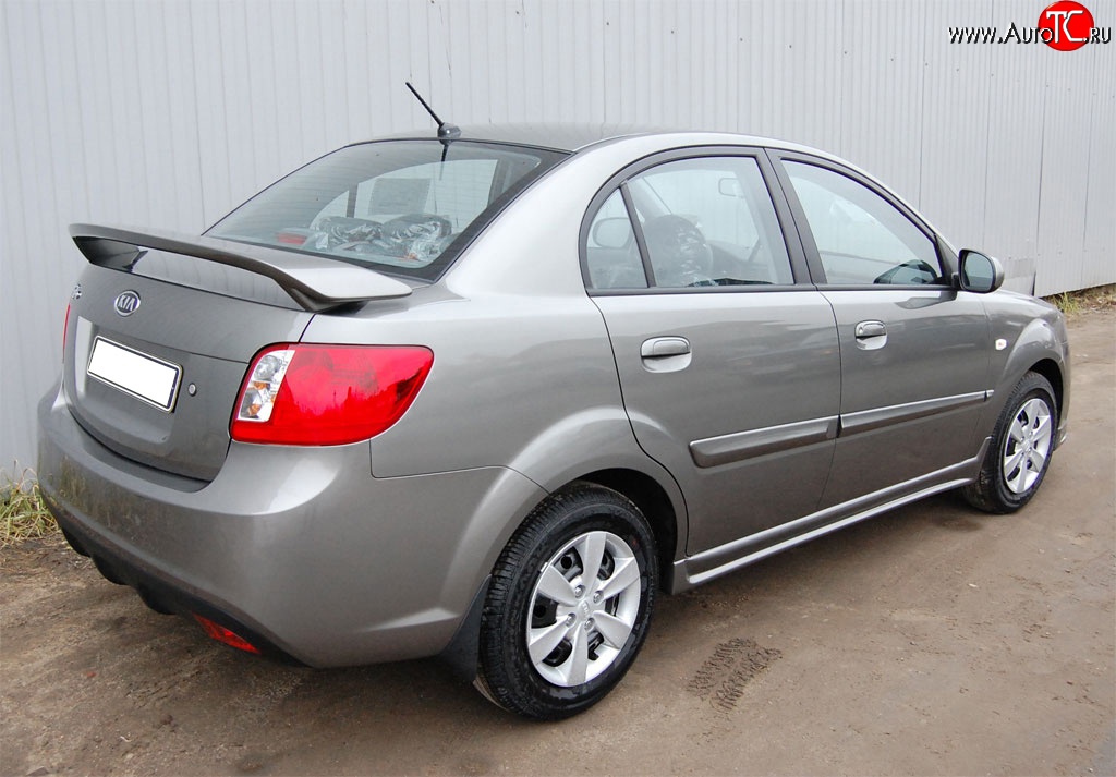 5 799 р. Спойлер GT Dynamics KIA Rio 2 JB дорестайлинг седан (2005-2009) (Неокрашенный)  с доставкой в г. Новочеркасск