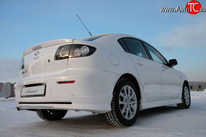 6 949 р. Пороги накладки Sunset Mazda 3/Axela BK дорестайлинг седан (2003-2006) (Неокрашенные)  с доставкой в г. Новочеркасск