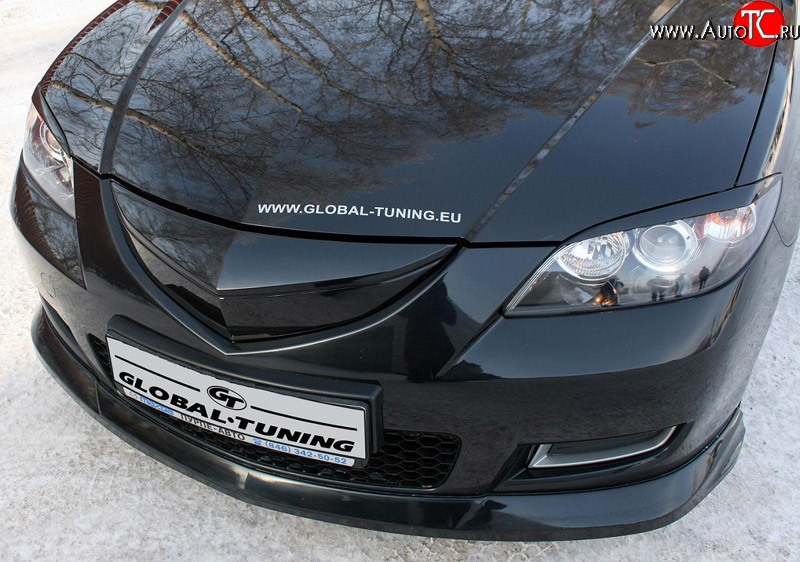 3 049 р. Радиаторная решётка Global-Tuning Mazda 3/Axela BK дорестайлинг седан (2003-2006) (Неокрашенная)  с доставкой в г. Новочеркасск