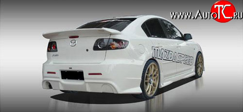 5 349 р. Задний бампер Mazda Speed  Mazda 3/Axela  BK (2003-2009) дорестайлинг седан, рестайлинг седан (Неокрашенный)  с доставкой в г. Новочеркасск