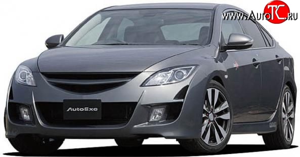 6 649 р. Передний бампер AutoExq Mazda 6 GH дорестайлинг седан (2007-2010) (Неокрашенный)  с доставкой в г. Новочеркасск