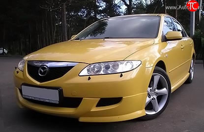 7 349 р. Накладка переднего бампера AERO Mazda 6 GG лифтбэк дорестайлинг (2002-2005) (Неокрашенная)  с доставкой в г. Новочеркасск