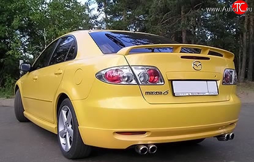 7 349 р. Накладка заднего бампера AERO Mazda 6 GG седан дорестайлинг (2002-2005) (Неокрашенная)  с доставкой в г. Новочеркасск