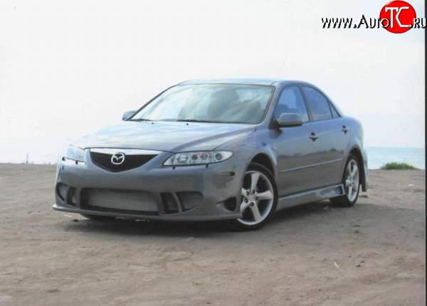 8 449 р. Передний бампер на Mazda 6 GG седан дорестайлинг (2002-2005)  с доставкой в г. Новочеркасск