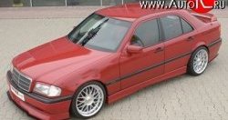 4 399 р. Накладка переднего бампера Rieger  Mercedes-Benz C-Class  W202 (1993-2001) дорестайлинг седан, рестайлинг седан  с доставкой в г. Новочеркасск. Увеличить фотографию 1