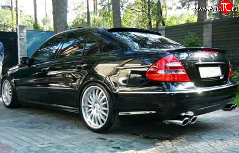 2 699 р. Козырёк AMG на заднее лобовое стекло автомобиля  Mercedes-Benz E-Class  W211 (2002-2009) дорестайлинг седан, рестайлинг седан (Неокрашенный)  с доставкой в г. Новочеркасск