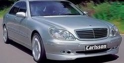 8 949 р. Накладка переднего бампера CARLSSON  Mercedes-Benz S class  W220 (1998-2005) (Неокрашенная)  с доставкой в г. Новочеркасск. Увеличить фотографию 1