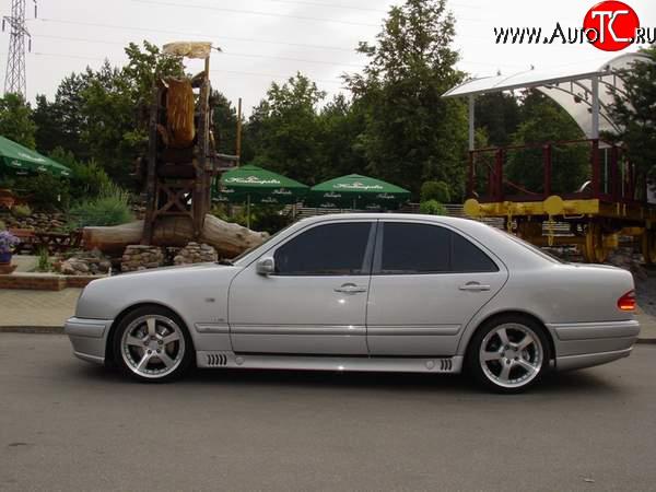 9 799 р. Пороги накладки Lorinzer Mercedes-Benz E-Class W210 дорестайлинг седан (1996-1999) (Неокрашенные)  с доставкой в г. Новочеркасск