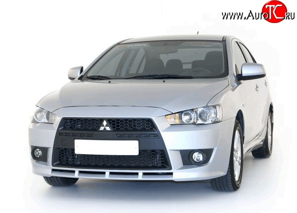 22 899 р. Передний бампер Standart Plus Mitsubishi Lancer 10 хэтчбэк дорестайлинг (2007-2010) (Неокрашенный)  с доставкой в г. Новочеркасск