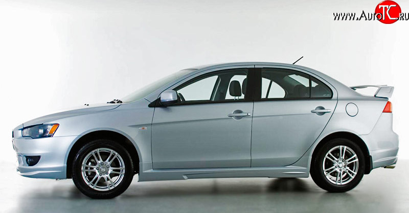 3 599 р. Пороги накладки Elegance Mitsubishi Lancer 10 седан дорестайлинг (2007-2010) (Неокрашенные)  с доставкой в г. Новочеркасск