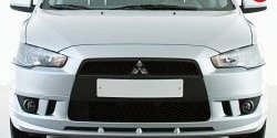 3 599 р. Накладка переднего бампера Elegance  Mitsubishi Lancer  10 (2007-2017) седан дорестайлинг, хэтчбэк дорестайлинг, седан рестайлинг, хэтчбек 5 дв рестайлинг (Неокрашенная)  с доставкой в г. Новочеркасск. Увеличить фотографию 3