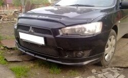 3 599 р. Накладка переднего бампера Elegance  Mitsubishi Lancer  10 (2007-2017) седан дорестайлинг, хэтчбэк дорестайлинг, седан рестайлинг, хэтчбек 5 дв рестайлинг (Неокрашенная)  с доставкой в г. Новочеркасск. Увеличить фотографию 1