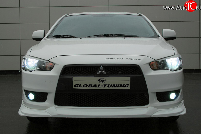 699 р. Реснички Mitsubishi Global-Tuning Mitsubishi Lancer 10 седан дорестайлинг (2007-2010) (Неокрашенные)  с доставкой в г. Новочеркасск