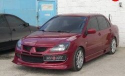 6 399 р. Накладка переднего бампера Evo  Mitsubishi Lancer  9 (2003-2009) 1-ый рестайлинг седан, 1-ый рестайлинг универсал, 2-ой рестайлинг седан, 2-ой рестайлинг универсал (Неокрашенная)  с доставкой в г. Новочеркасск. Увеличить фотографию 4