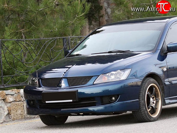 5 749 р. Накладка переднего бампера Sport 2.0  Mitsubishi Lancer  9 (2005-2009) 2-ой рестайлинг седан, 2-ой рестайлинг универсал (Неокрашенная)  с доставкой в г. Новочеркасск