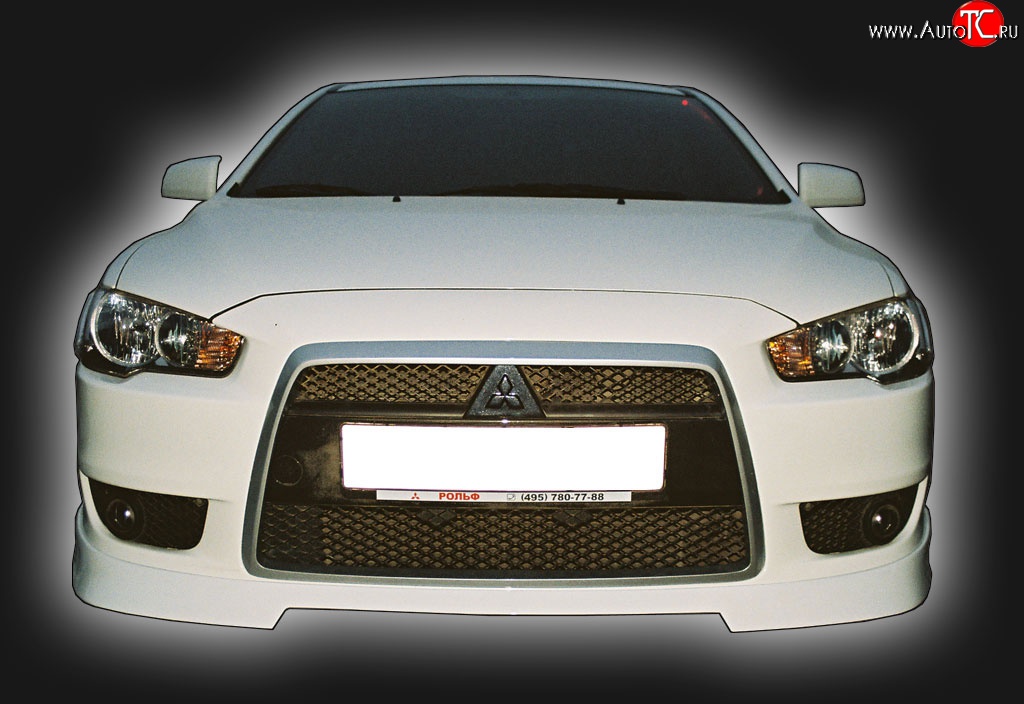 4 999 р. Накладка на решётку радиатора GT Dynamics Mitsubishi Lancer 10 седан дорестайлинг (2007-2010) (Неокрашенная)  с доставкой в г. Новочеркасск