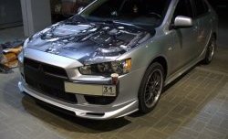 4 849 р. Накладка Zodiak на передний бампер Mitsubishi Lancer 10 седан дорестайлинг (2007-2010) (Неокрашенная)  с доставкой в г. Новочеркасск. Увеличить фотографию 3