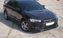 4 849 р. Накладка Zodiak на передний бампер Mitsubishi Lancer 10 седан дорестайлинг (2007-2010) (Неокрашенная)  с доставкой в г. Новочеркасск. Увеличить фотографию 5