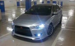 4 849 р. Накладка Zodiak на передний бампер Mitsubishi Lancer 10 седан дорестайлинг (2007-2010) (Неокрашенная)  с доставкой в г. Новочеркасск. Увеличить фотографию 6