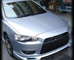 4 849 р. Накладка Zodiak на передний бампер Mitsubishi Lancer 10 седан дорестайлинг (2007-2010) (Неокрашенная)  с доставкой в г. Новочеркасск. Увеличить фотографию 7