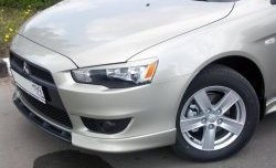 899 р. Вставка переднего бампера (зубатка) Evo Mitsubishi Lancer 10 седан дорестайлинг (2007-2010) (Неокрашенная)  с доставкой в г. Новочеркасск. Увеличить фотографию 4