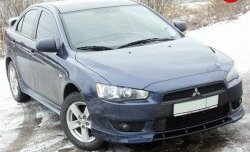 899 р. Вставка переднего бампера (зубатка) Evo Mitsubishi Lancer 10 седан дорестайлинг (2007-2010) (Неокрашенная)  с доставкой в г. Новочеркасск. Увеличить фотографию 3