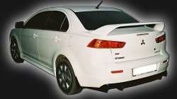 4 249 р. Накладка заднего бампера GT Dynamics Mitsubishi Lancer 10 седан дорестайлинг (2007-2010) (Неокрашенная)  с доставкой в г. Новочеркасск. Увеличить фотографию 1