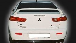 4 249 р. Накладка заднего бампера GT Dynamics Mitsubishi Lancer 10 седан дорестайлинг (2007-2010) (Неокрашенная)  с доставкой в г. Новочеркасск. Увеличить фотографию 2